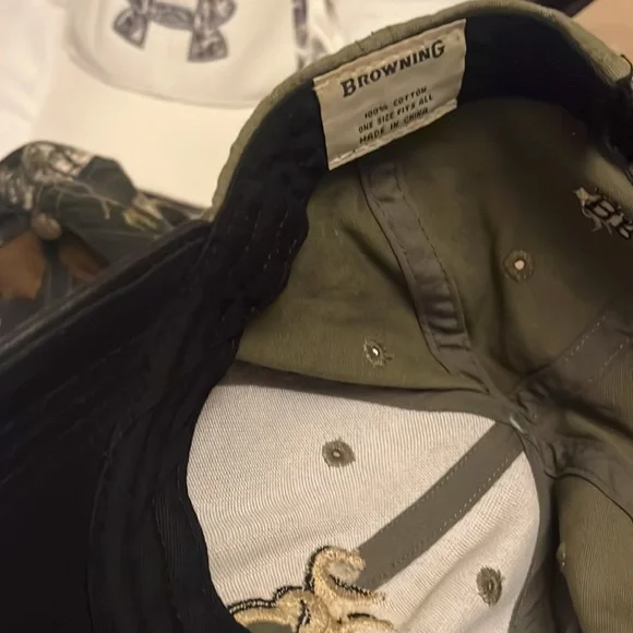 2 under armor caps. 2  browning caps - Picture 3 of 10